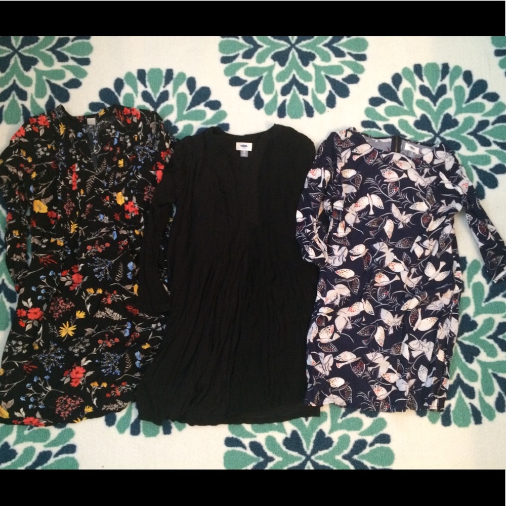 Lot of 3 long sleeve Old Navy dresses XS x small